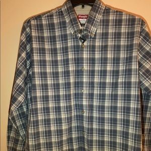 Wrangler Mens Size M  Plaid Western Button Down